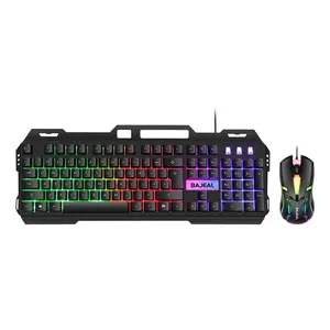 RGB Gaming upgraded Keyboard and FREE light weight Mouse Combo Ergonomic Metal Panel LED Backlight Laptop Compatible Waterproof Stock 2026