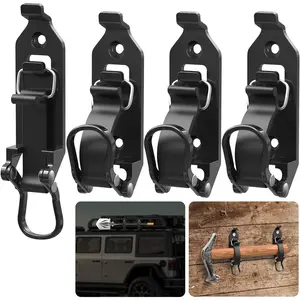 Shovel Mount for Roof Rack /  Bed,   Offroad Roof Rack Axe Shovel Mount, Shovel Holder for  & Quick Fist Clamps Fit 0.67" to 1.57" D Tools- Black 4 count