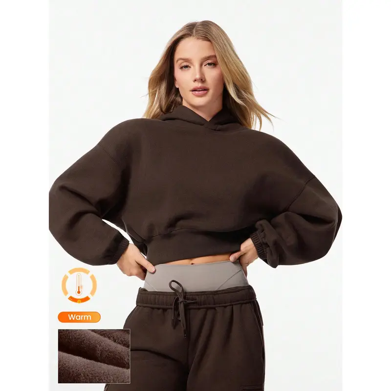 cropped pullover hoodie - TikTok Shop