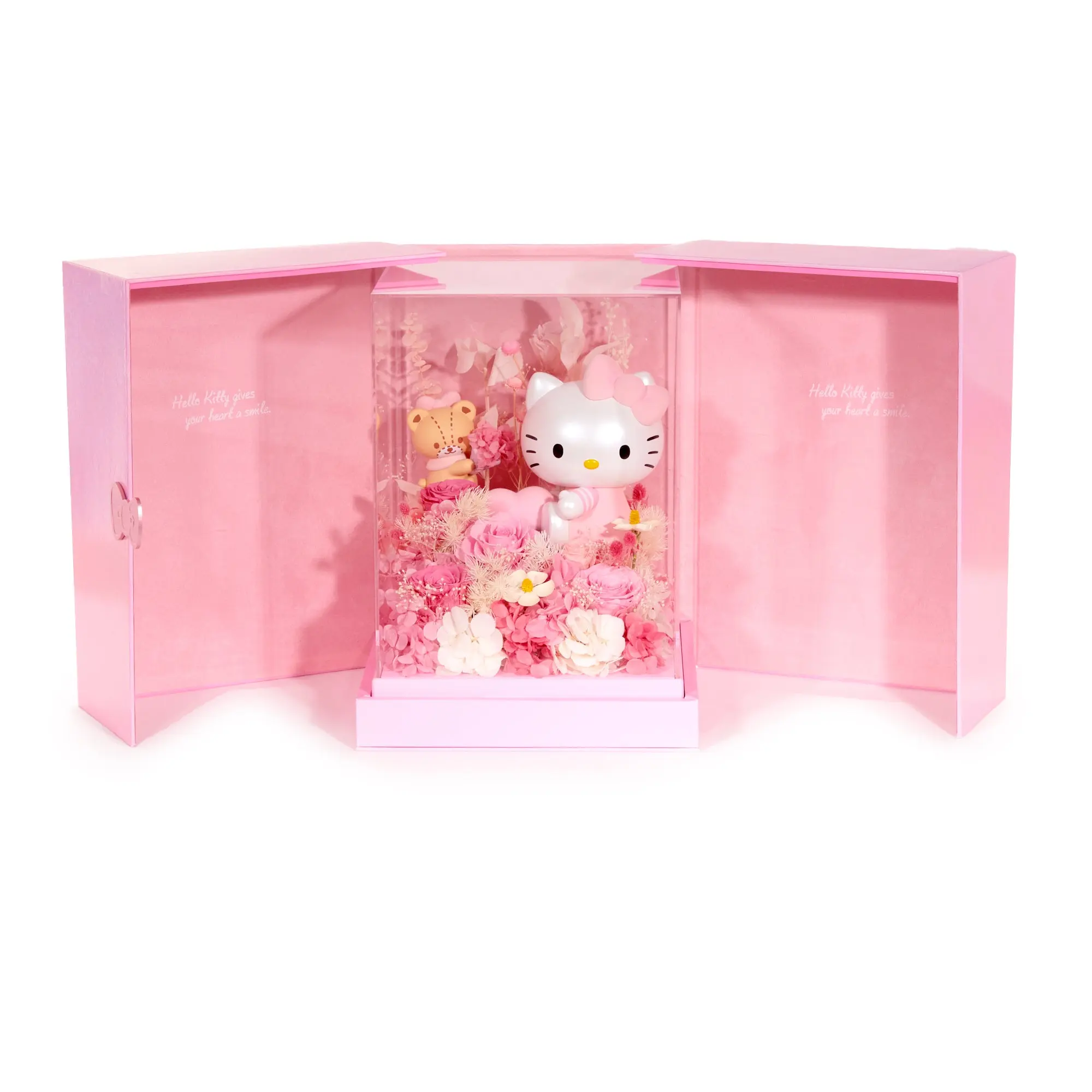 hi kitty rose toy 💟 Hello Kitty Preserved Flower XL Figurine (Heartbeat - Heartfelt Gift  Series) 💟 Preorder main image 1