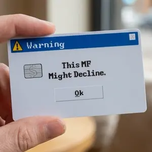This MF Might Decline Debit Card Skin Sticker 2 Pack Funny Vinyl Credit Card Cover
