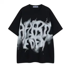 Aelfric Eden Pure Cotton Graphic T-Shirt, Vintage Streetwear Unisex Oversized Short Sleeve Tee, Casual Daily Comfort Cotton Top rod wave
