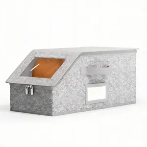 Hat Storage Box Dust-Proof Pressure-Proof Organizer for Baseball Caps 12 Hats Capacity Stackable Design Easy Access Clear PVC Material Container