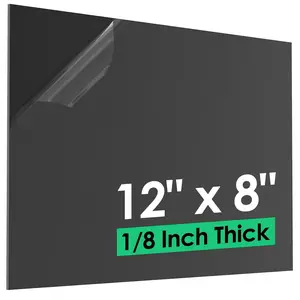 ABS Plastic Sheet 1/8 Inch Thick (3Mm) - 12" X 8", Black Waterproof Rigid Thermoplastic Board for Signs, Crafts, DIY Projects (Pack of 1) CREGEAR