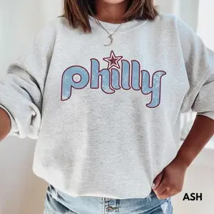 [Sale Up To 50%] Philly Sports Baseball Vintage Distressed Crewneck, Philadelphia Sports Sweatshirt, Philly Baseball, Philly Sports Fan Retro Gift, streetwear graphic tee