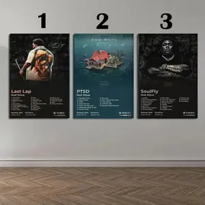Set of 3 Rod Wave Album Cover Hip Hop Posters Premium Wall Art Poster Unframed HD Print Home Office Decor Unique Trendy Gift