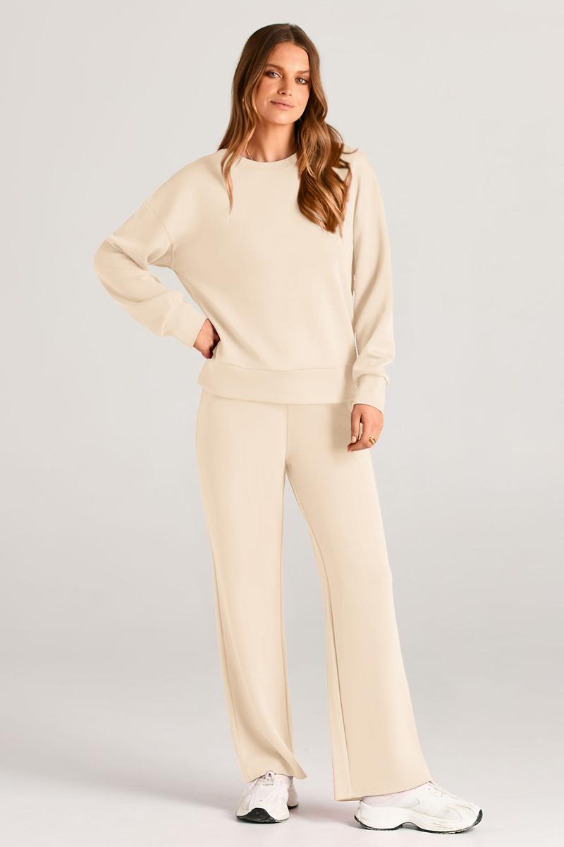 PrettyGarden Women's 2 Piece Outfits Long Sleeve Pullover Tops And Long Pants Lounge Sets Tracksuit