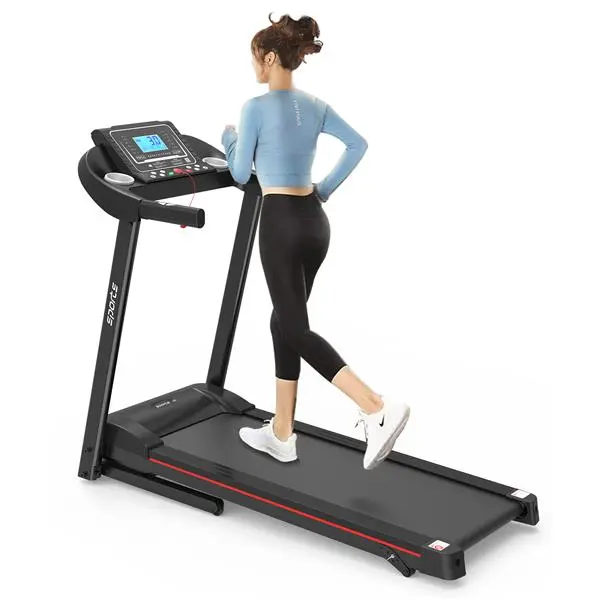ROCKRAF Foldable Treadmill with Incline, Folding Treadmill for Home Workout, Electric Walking Running Treadmill Machine 5" LCD Screen 250 LB Capacity Bluetooth Music