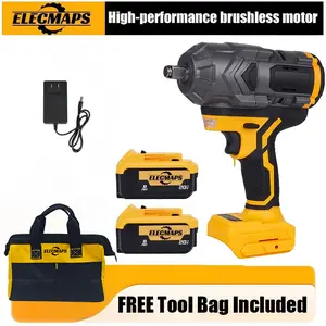 950N Cordless Impact Wrench — 1/2-Inch Brushless High-Torque Electric Wrench (Ideal for Automotive Repair & Construction) — FREE Tool Bag Included