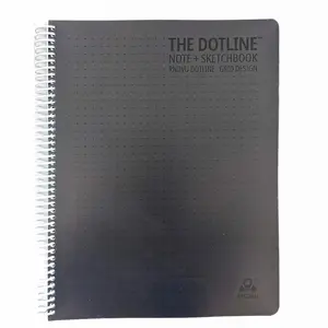 The Dotline Notebook - PEPPERCORN  Black - Dot lined notebook for text and art