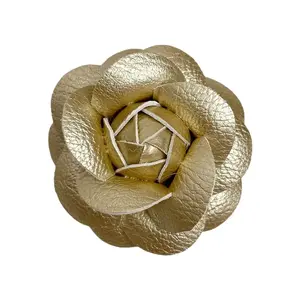 Flower Brooch Lapel Pin Florals Breastpin PU Coat Accessory