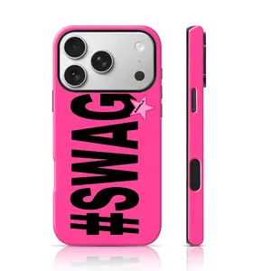 SWAG Script Cool Design Phone Case for iPhone 17 Pro Max/16 Pro/15Pro Max 15/14/13/12Max & Samsung S25 Ultra All Models, Double-Layer TPU Shockproof Protective Cover