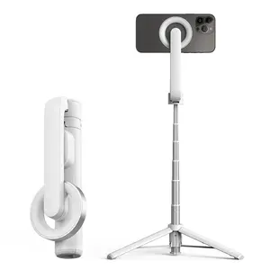 Famous Tech Shop Magnetic Selfie Stick Tripod – iPhone & Android, 360° Rotatable w/ Remote