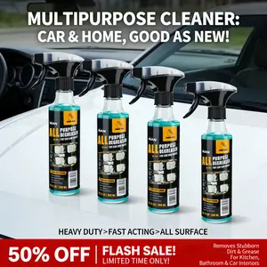 NUAN All Purpose Degreaser & Multi-Purpose Cleaning Spray - Heavy Duty Stain Remover for Car Interiors & Home Surfaces, Fast Grease & Grime Removal for Deep Cleaning