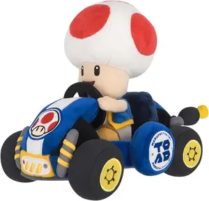 Sanei Boeki MKW01 Super Mario Kart World Toad Plush Toy W6.7 x D10.6 x H8.5 inches (W17 x D27 x H21.5 cm)