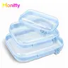 HONITTY Transparent Rectangle Hard Shell Multifunctional PVC Travel Organizer, Portable Zipper Case for Tools, Makeup Kits