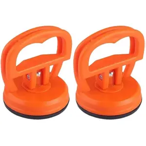 2PCS Car Dent Puller Kit Handle Lifter, Car Dent Puller Remover Tool, Powerful Suction Cup for Car Dent Repair, Glass and Tiles Lifting, and Objects Moving, Suitable for Most Car Models (Orange)