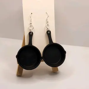 Cooking Pan Earrings - Fashionable Hook Earrings for Kitchen Lovers Durable & Stylish Accessory Perfect Gift for Cooks