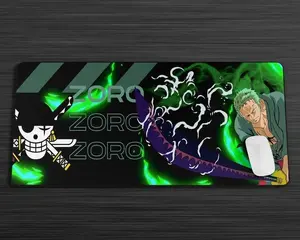 Zoro Gaming Mouse Pad, Anime MousePad, Gaming, Boyfriends Gift, gaming decor, pc accessories, office desk accessories,anime desk mat