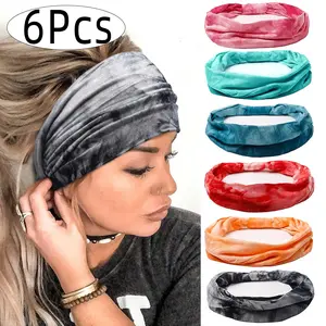 6-Pack Anti-Slip Women's Sports Headbands, Workout Headband, Ideal for Daily Exercise, Running, Yoga, Outdoor Activities, Beach, Team Events, Clubs, Parties, Non Slip Headbands