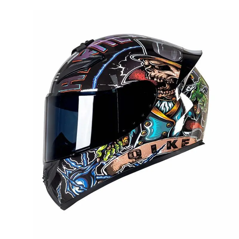 All-Season Motorcycle Full Face Helmet, Unisex Simple Design, Protective Riding Helmet for Men and Women, Riding Safety Helmet, Essential Gear for Motorcyclists
