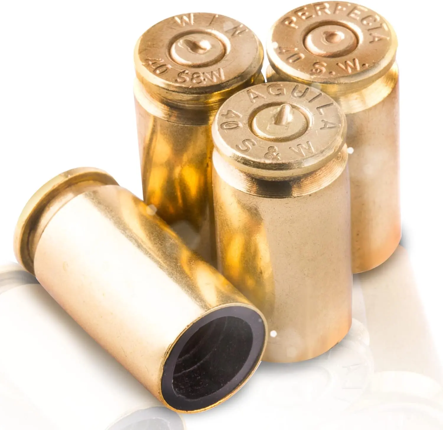 40 Cal Bullet Shell Casing Tire Valve Stem Caps | Tire Pressure Caps | Stem Tires Accessories for Cars, SUVs, BMX Bike, Bicycle, Truck, Motorcycle | Brass Stems Covers (Set of 4)