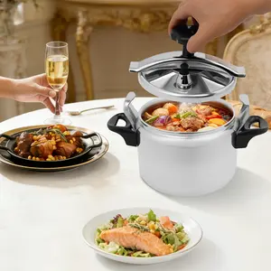 Mini Pressure Cooker Aluminum Alloy Express Pot 3L/3Qt 18x12.4cm Pressure Canner Cooker Kitchen Cooking Pot One-Hand Locking Cooking Pressure Cooker for Gas Stove Fit for 2 People Non-Stick Ceramic Cookware Set