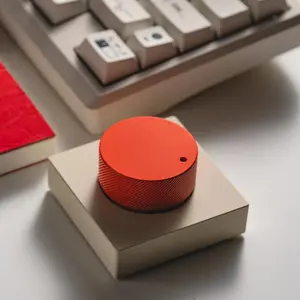 Peakzooc Aluminum Desktop Control Knob, Multifunction Volume & Brightness Controller for PC/Mac, Video Editing Dial with Type-C Connection, Minimal Design for Creators & Desk Setup Lovers