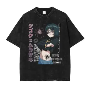 Japanese hot Anime H-Hunter X H-Hunter TShirt Oversized Vintage Washed high quality hot product Unisex sweatshirt Sports Graphic