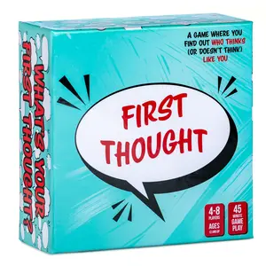 FIRST THOUGHT Family Board Game | The Hilarious Quick-Thinking Party Game | Family-Friendly Board Game | Great for Game Nights | Easy to Learn & Play Anywhere | Perfect for 4-8 Players