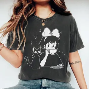 Vintage Kiki's Delivery Service T-Shirt, Sweatshirt, Hoodie, Kiki's Jiji Shirt, Anime Lover Gift, Outfit For Men And Women