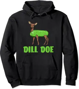 Dill Doe Funny Adult Humor Funny Nature Deer Redneck Hoodie | Size S-3XL