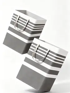 75L Large Laundry Basket, Gradient Grey, Waterproof Freestanding Laundry Hamper, Collapsible Clothes Basket with Easy Carry Handles for Laundry Room, Bathroom, Bedroom & Dorm