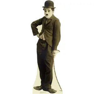 212 MAIN Advanced Graphics Charlie Chaplin Tramp Life-Size Heavy-Duty Cardboard Standing Cutout, Home Decor, Party Accessory for Wall Display