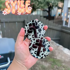 Western Cross Car Coasters car accessory