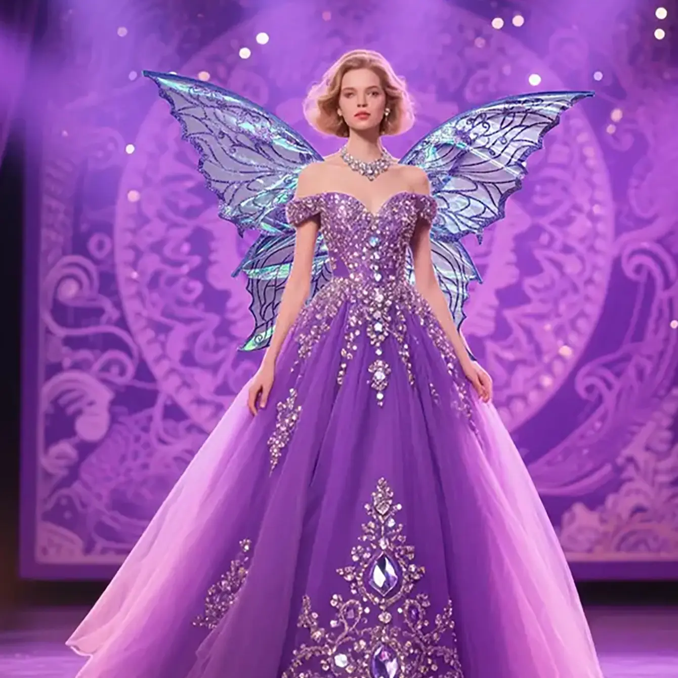 sachin and babi light blue dress How to make your own fairy wings: Video main image 1