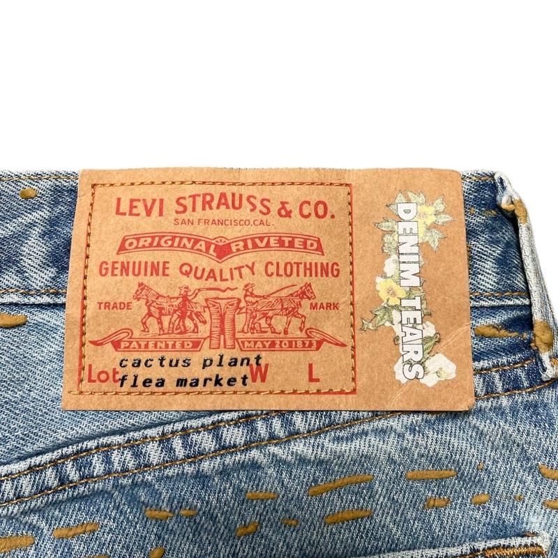 Denim Tears x Cactus Plant Flea Market Levi's 501 ComplexCon Exclusive Jeans Indigo Red White
