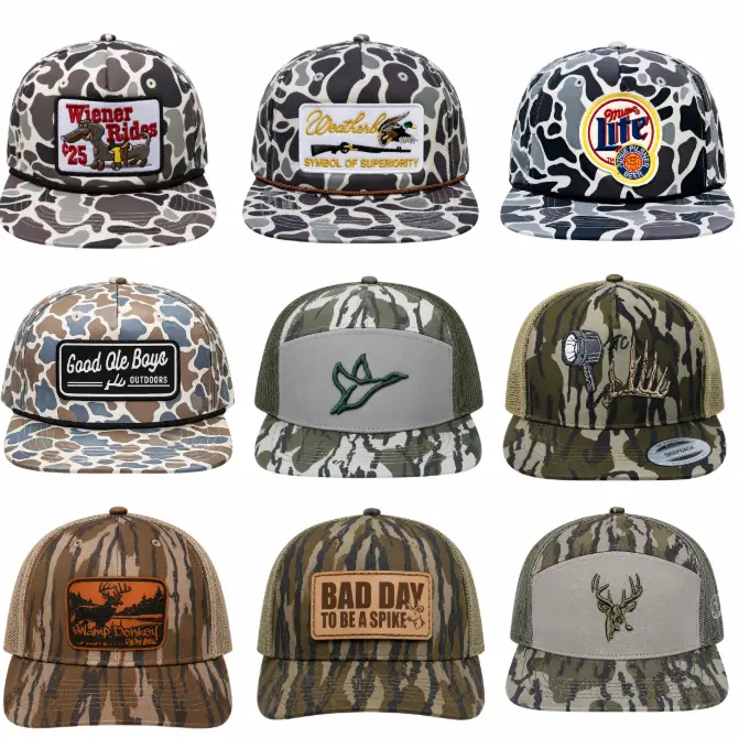 FULL COLLECTION Premium Camo Trucker Hats (9 Styles) | Hunting Mesh Snapback Caps for Men | Deer Hunting, Duck Hunting, Fishing, Western Cowboy & Country Outdoor Wear | High Quality Hat for Dad