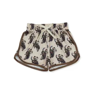Western Horse Print Summer Girls Shorts