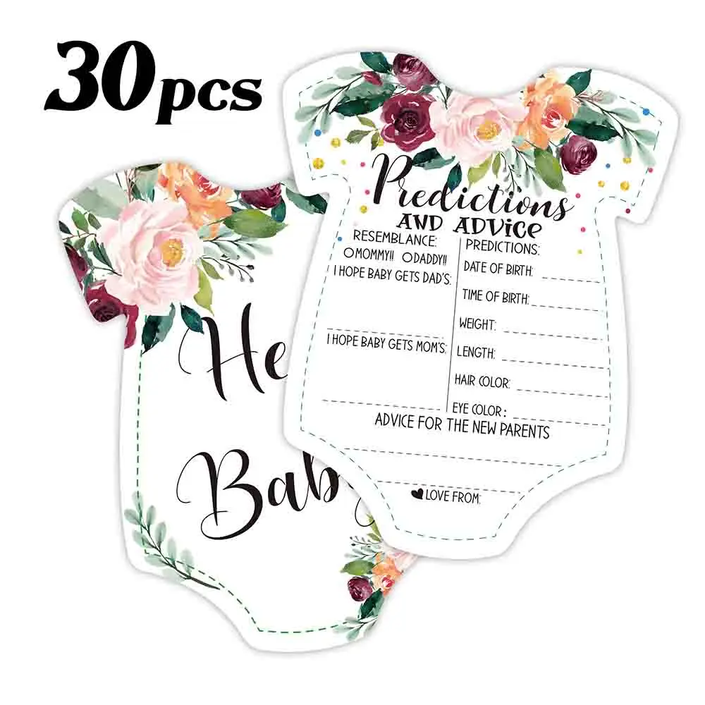 30PCS Baby Shower Prediction Cards-  boy or girl  Keepsake Gender Reveal party Atmosphere decoration
