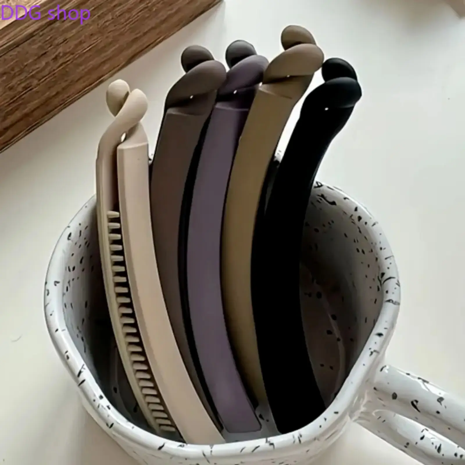 Women's 5Pcs Matte Frosted Banana Hair Clips - Sweet Elegant, Simple All-Match Styling Tools with Secure Hold, Ideal for Daily Wear & Parties, Year-Round Sports & Outdoor Hairstyling Accessories