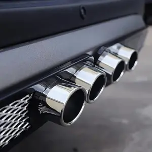 Easy Stick Car Exhaust Port Decorations, Enhance Vehicle Aerodynamics & Style, No Drilling Required, Fits Most Rear Bumpers, Vehicle Exterior Decoration