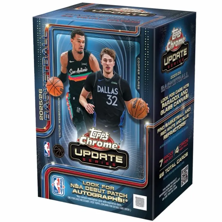 2025-26 Topps Chrome Update Series Blaster Box - Collectible Sports Cards, Value NBA Basketball Trading Card Collectibles
