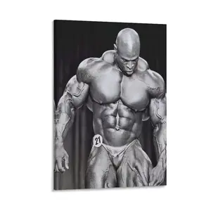 Elevate Your Living And Bedroom Decor with Ronnie Coleman's Vintage Black And White Bodybuilder Poster,it's A Great Aesthetic Addition. Canvas Poster Bedroom Decor Sports Landscape Office Room Decor Gift Frames Ornaments Decoration Wall