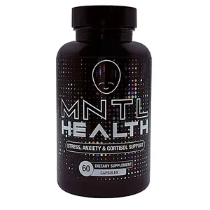 MNTL HEALTH, Stress relief supplement, cortisol support supplement with ashwagangha- promotes relaxation, calm and balanced mood, focus and wellness, eases nervousness and tension