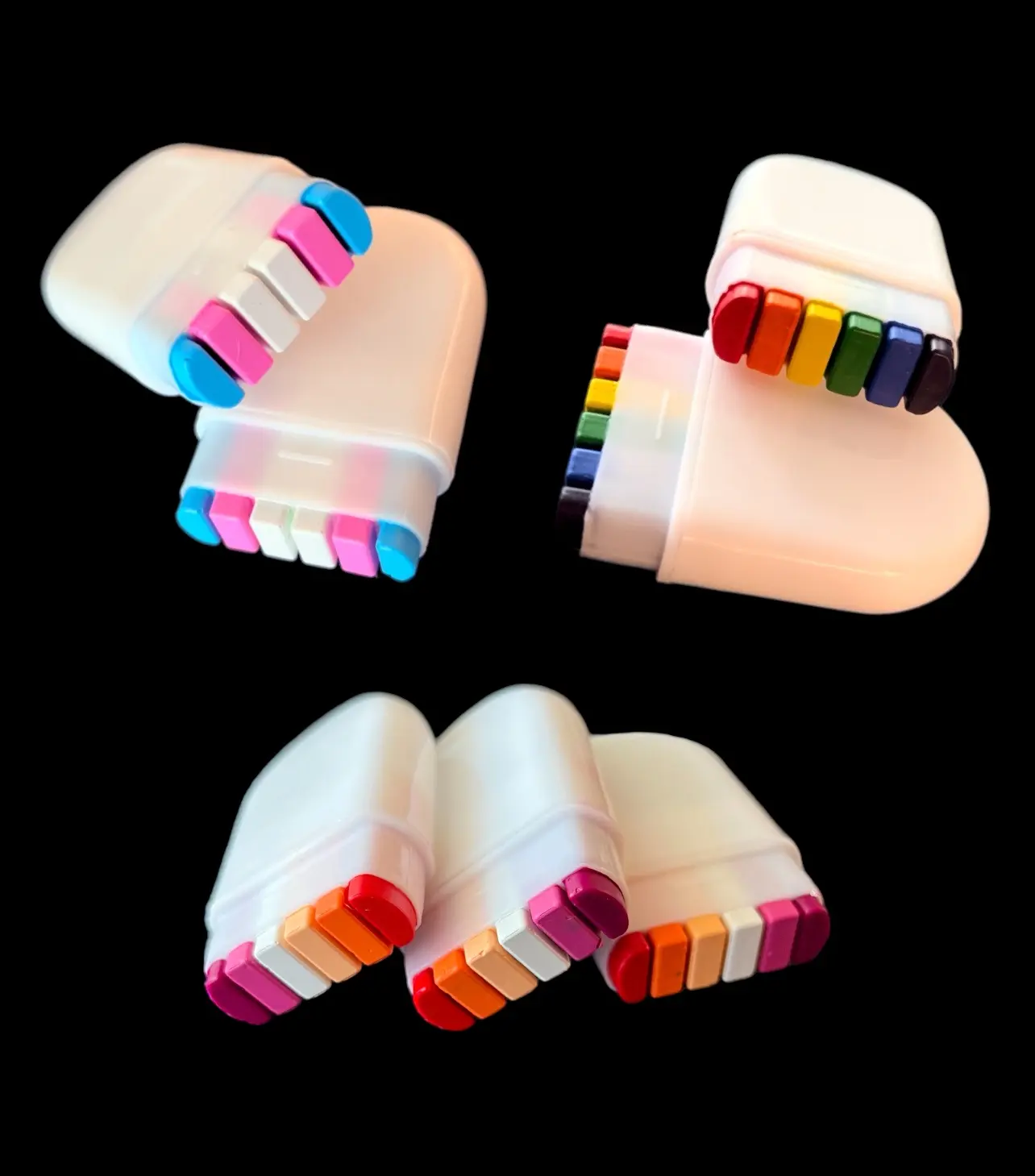 LGBTQ+ Pride Art Marker Pen Set - Colorful Markers with Plastic Lids, Paraffin Wax Coated Office Stationery, Lesbian/Transgender/Rainbow Flag Colors for Festive Use & Cosplay Characters
