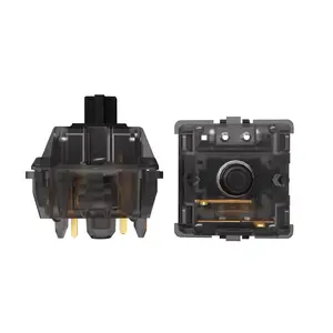 GATERON Ink V2 Pro Black Keyboard Switches, Linear 5 Pins Pre Lubed RGB Smokey Housing for MX Mechanical Keyboard (110)