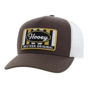 Hooey "Sudan" 5-Panel Brown & White Snapback Hat 2411T-BRWH