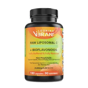 Raw Liposomal C + Bioflavonoids (90-servings vegetarian capsule) Fitness Supplement Healthcare Natural Dietary