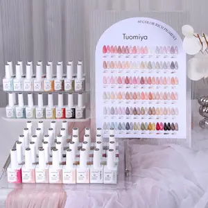 Tuomiya 60 Color Gel Nail Polish Set for Salon Use, Professional Quality Gel Nail Kit with Variety Shades, Perfect for Manicure